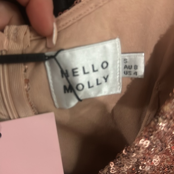 Rose Gold Asymmetrical Sequin Glass - Picture 7 of 10